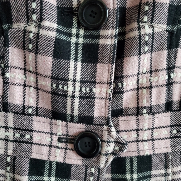 Pink Plaid Coat - ZLC Collections - Size M - Picture 3 of 9